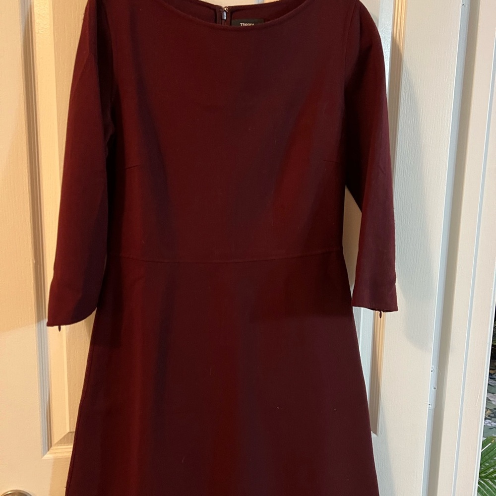 Theory Burgundy Mini Dress